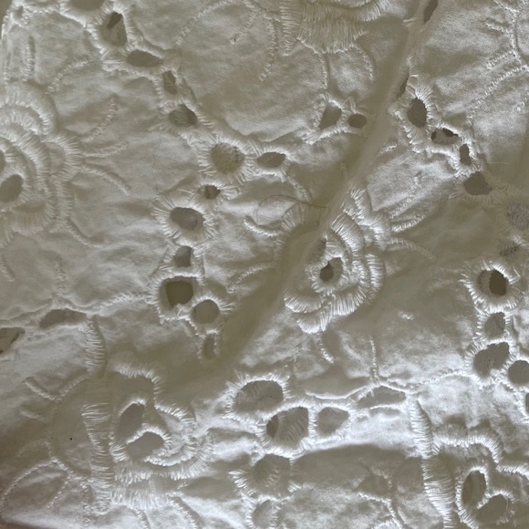 Vintage Abercrombie White Eyelet Strapless Dress Size L Juniors Size XS-S Women - Picture 5 of 11